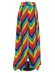 JL408 <span class=keywords><strong>Pantaloni</strong></span> <span class=keywords><strong>Palazzo</strong></span> con Stampa Lettering, Vita Alta, Tasche, Gamba Larga e Lunga, Stile Streetwear per Donna - Product Image 3