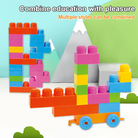 Jouets éducatifs précoces pour enfants, ensemble de briques de construction, 60 pièces, ensemble de blocs de construction en plastique pour enfants