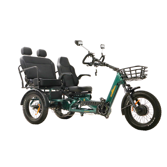 For Fashionable 3-Wheel Electric Tricycle for Household Use Small Elderly Children Passengers Open Body 48V 200kg Payload