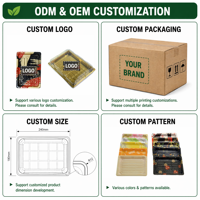 Caja Desechable de PET para Sushi para Llevar, con Tapa Antivaho Personalizable y Ajustable en Altura, Logotipo Dorado en RPET