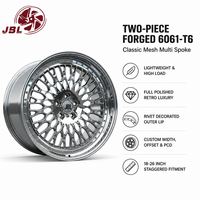Nouvelles jantes forgées en deux parties de 18 à 26 pouces, entièrement polies, à rayons multiples en alliage d'aluminium de 20 mm, adaptées aux berlines et SUV classiques de luxe