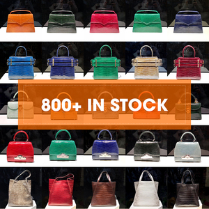 Sac fourre-tout décontracté en cuir véritable de crocodile <span class=keywords><strong>du</strong></span> <span class=keywords><strong>Nil</strong></span> brillant avec fermeture éclair, logo personnalisé, haute qualité, luxe, bandoulière pour femme - Product Image 3