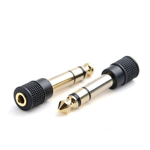 <span class=keywords><strong>Adaptador</strong></span> de Audio de 6.35mm Macho a 3.5mm <span class=keywords><strong>Hembra</strong></span>, Conector Estéreo para Auriculares, Convertidor de Jack de Audio Chapado en Oro para Cable <span class=keywords><strong>Auxiliar</strong></span> - Product Image 1