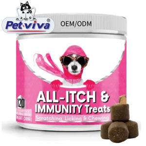 100% doğal köpekler alerji kabartma bağışıklık ve cilt ceket destek yumuşak çiğneme somon yağı ile Pet vitamini <span class=keywords><strong>C</strong></span> Pet sağlık takviyeleri - Product Image 1