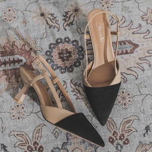 Zapatos de Tacón Bajo para Mujer, Modelo 2025, con Correa Trasera, Lujosos, Cómodos, de Punta, Modernos y Elegantes - Product Image 4