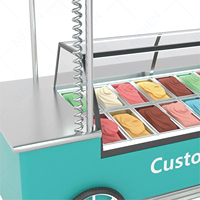 MEHEN – chariot de crème glacée, équipement de réfrigération, alimentation mobile et café, tri vélo, fête, chariot, push avec refroidisseur