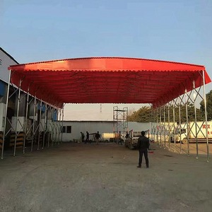 Tùy chỉnh ngoài trời có thể thu vào xe Lều khung thép mạ kẽm với PVC vải bìa dễ dàng đẩy và kéo di động nhà để xe tán - Product Image 5