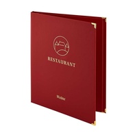 Porte-comptes et porte-menus personnalisés modernes faits à la main en cuir véritable durable avec impression sérigraphique pour hôtels, restaurants et cafés