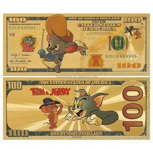 Tarjeta de plástico con diseño gratuito de Tom y <span class=keywords><strong>Jerry</strong></span>, billete de anime chapado en oro con diseño personalizado - Product Image 2