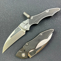 Couteau de poche pliant haut de gamme à haute dureté, lame pointue, manche en alliage d'aluminium, pour camping en extérieur, EDC portable, personnalisable OEM