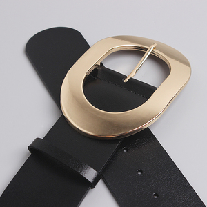 <span class=keywords><strong>Ceinture</strong></span> large en cuir rétro avec boucle ovale épaisse <span class=keywords><strong>dorée</strong></span>, <span class=keywords><strong>ceinture</strong></span> pour <span class=keywords><strong>femme</strong></span>, vente en gros M961956WX - Product Image 3