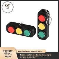 Porte-clés pendentif feux de circulation imprimé en 3D, Spinner de doigt, Breloque de sac à dos, Figurine modèle QY-2991