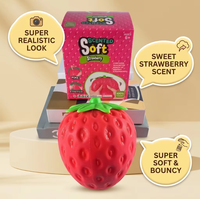 Jouets Squishy en Gros : Grands Jouets Fidget à Presser en Forme de Fruits (Banane, Fraise), Balles Anti-Stress et Jouets Squishy en Forme de Beurre pour Filles