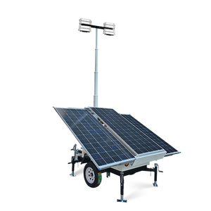 Torre de Iluminación Portátil OEM con Energía Solar de 3*450W, Torre de Cámara Móvil con Iluminación LED para Monitoreo, Remolque de Seguridad con CCTV Solar - Product Image 1