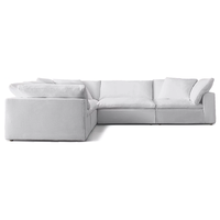 Canapé d'angle personnalisable avec accoudoirs, ensemble de meubles de salon, structure en bois massif, coussin moelleux pour hôtel et appartement