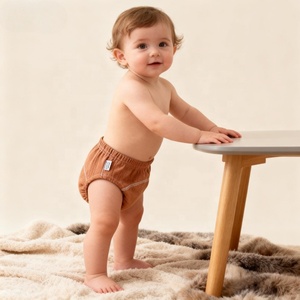 กางเกงผ้าฝ้ายสำหรับฝึกการขับถ่ายเด็ก ได้รับการรับรองมาตรฐาน CE ซักซ้ำได้ ซึมซับดีเยี่ยม สำหรับเด็กทารก - Product Image 1
