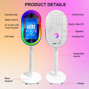 Photomaton ovale rond Love 21,5 pouces <span class=keywords><strong>avec</strong></span> appareil <span class=keywords><strong>photo</strong></span> reflex numérique, miroir magique <span class=keywords><strong>avec</strong></span> logiciel - Product Image 3