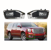 Kit de phares antibrouillard avant de pièces automobiles avec lunette de couverture de garniture chromée pour GMC Yukon XL 2015 2016 2017 2018