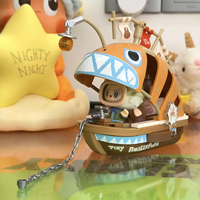Authentiques figurines POPMART MONSTERS pour la construction de maisons de sirènes en blocs PVC, échelle 1/6, boîte mystère, jouet de collection tendance Kawaii, cadeau
