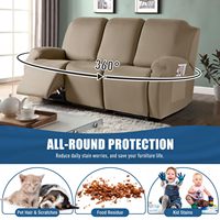 Housses de canapé inclinable en soie de lait extensible et douce avec poches pour canapés inclinables, protection de meubles en tissu Spandex lavable