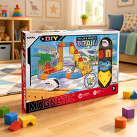 AiJH 114 pièces Ensembles de voitures sur rail magiques DIY, Piste de course, Jouets électroniques éducatifs STEM en gros