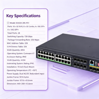 Conmutador Ethernet Gigabit Industrial IE4320-28S-PS1 para Montaje en Rack, Conmutador IE para Internet Industrial
