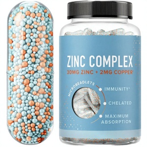 Microbilles <span class=keywords><strong>de</strong></span> soutien immunitaire au <span class=keywords><strong>zinc</strong></span> et au cuivre |   30 mg <span class=keywords><strong>de</strong></span> bisglycinate <span class=keywords><strong>de</strong></span> <span class=keywords><strong>zinc</strong></span> <span class=keywords><strong>orotate</strong></span> + 2 mg <span class=keywords><strong>de</strong></span> cuivre chélaté B6 |   Végétalien sans gluten |   60 - Product Image 5