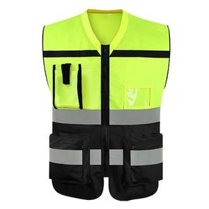 <span class=keywords><strong>Gilet</strong></span> de sécurité réfléchissant <span class=keywords><strong>orange</strong></span> fluorescent pour la circulation routière et l'entrepôt, personnalisable avec logo, vente en gros - Product Image 3