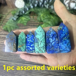 Torre de Cristal Natural al por Mayor, Obelisco de Azurita, Cuarzo en Bruto, Gema Suelta para Manualidades y Decoración del Hogar - Product Image 4