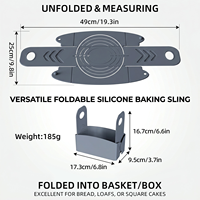 Boîte à pain pliable en silicone, moule à pain antiadhésif, tapis de cuisson, outils de pâtisserie pour gâteaux, pain de mie et four
