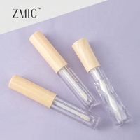 Ensemble de tubes transparents pour maquillage cosmétique : gloss, mascara, flacon vide blanc nacré pour sérum cils, tube en plastique à mécanisme rotatif pour rouge à lèvres liquide