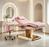 Luxuriöse Multifunktionale Massageliege mit Elektrischer Hebefunktion und Komfortablem Kissen für Schönheitssalon Spa Hotel Medizin