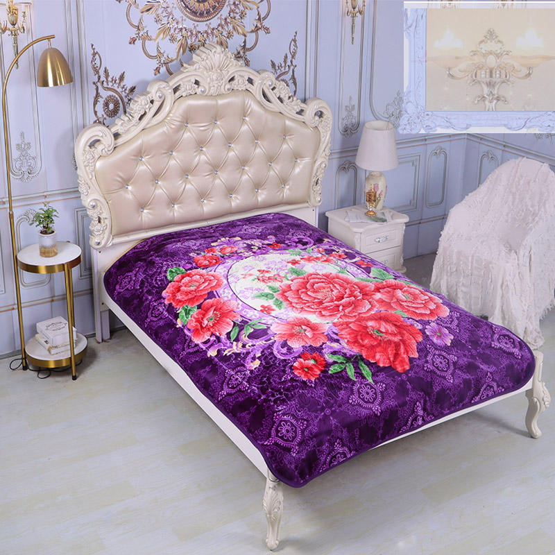 Flower Rain Green Moss - Deep Purple H