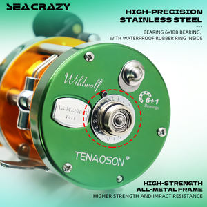 Moulinet <span class=keywords><strong>de</strong></span> pêche baitcasting rond OEM BF40 50 60 – Moulinet conventionnel parfait pour la pêche au poisson-chat, au saumon, au bar, la pêche à la traîne en eau salée - Product Image 5