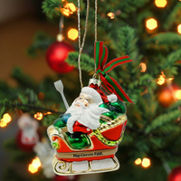 Ornements de Noël personnalisés en verre soufflé à la main de luxe classique CGA 2026, boule de Noël, Père Noël, bonhomme de neige, nourriture, arbre de Noël