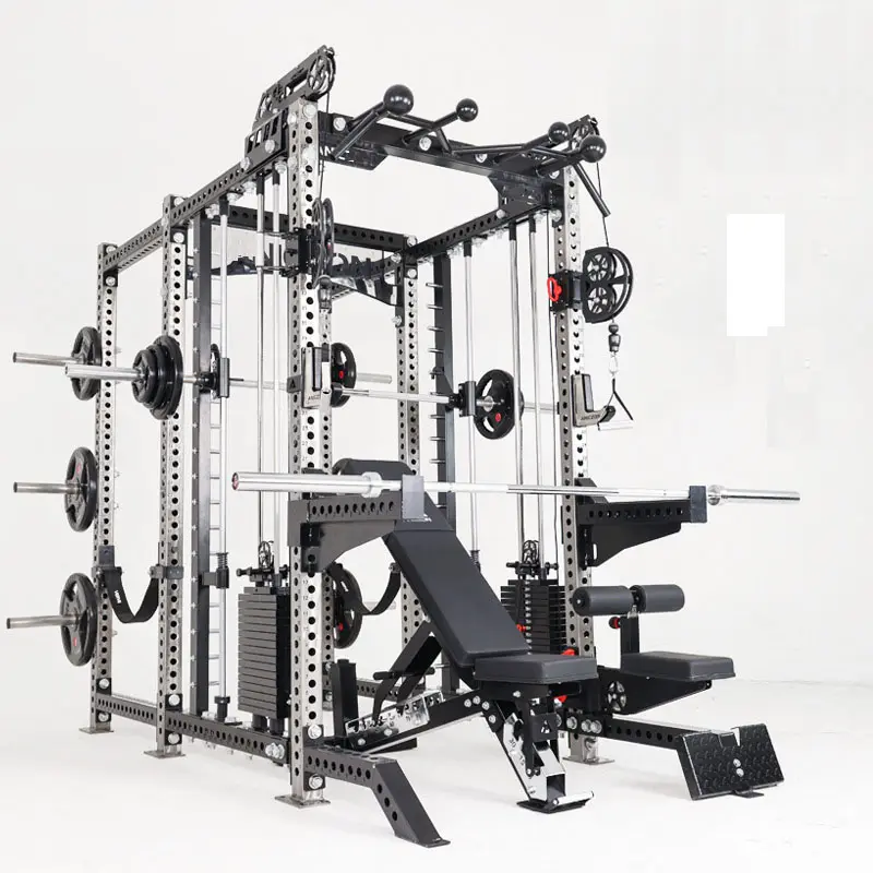 NEW Multi Functional Combination Fitness Gym Equipment Power cage Squat Rack Smith Machine