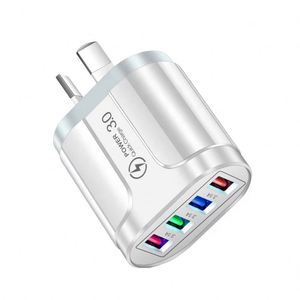 Chargeur de téléphone portable lumineux 5V3.1A à 4 ports, chargeur rapide de voyage pour iPhone et Android, compatible avec les montres intelligentes - Product Image 2