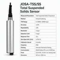 Capteur de solides en suspension totaux en ligne JOSA-TSS/SS, diffusion infrarouge, 0-20000 Mg/L, nettoyage automatique, IP68, RS485 Modbus RTU