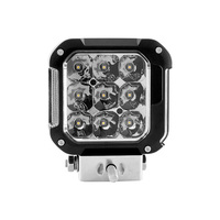 Luz de Trabajo LED de 45W con Haz Combinado e Indicador Lateral Ámbar, Rejilla LED 3x3 para Todoterreno 4x4, SUV, Camioneta, Jeep Wrangler