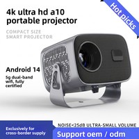 Projecteur Home Cinéma CRT à Mise au Point Automatique Modèle A10 Portable Résolution 1080P Wi-Fi Pris en Charge Prise en Charge de la Marque Personnalisée
