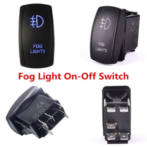 12V étanche Marine bateau voiture interrupteur Laser gravé 5 broches <span class=keywords><strong>bleu</strong></span> lumière LED interrupteur à bascule marche-arrêt caractéristique écran commutateurs automatiques - Product Image 4