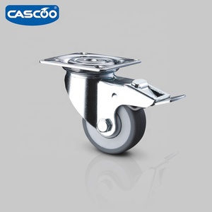 CASCOO 50mm Schwenk gummi Medical <span class=keywords><strong>Caster</strong></span> Wheels für alle Größen Schränke Polypropylen Material mit Bruch für medizinische Geräte - Product Image 2