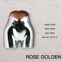 Expositor de Modelos de Glúteos Falsos Electrochapados con Forma de Corazón de Durazno para Ropa Interior Femenina de Tiendas de Lencería