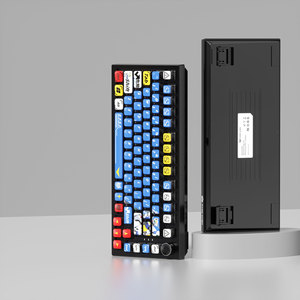 <span class=keywords><strong>Clavier</strong></span> mécanique bleu à sublimation thermique sur le thème des mechas d'anime, personnalisé, 118 touches, petit ensemble complet, transparent sur quatre côtés - Product Image 1