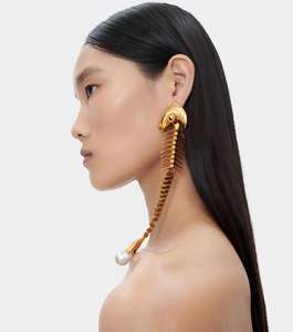 Pendientes de Hombro con Perlas Barrocas en Forma de Espina de Pescado, Elegantes, Simples y Generosos, Estilo Retro, Literario y Artístico - Product Image 3