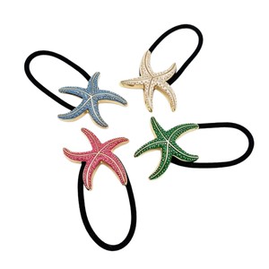 Green Starfish Resin Hair Clip Women Ponytail Holder Fashion Decorative Hair <b>Accessory</b> Casual Style - Product Image 1