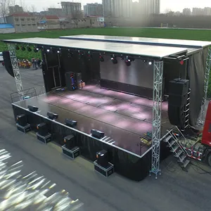 用于现场表演的13米led srceen移动便携式舞台预告片