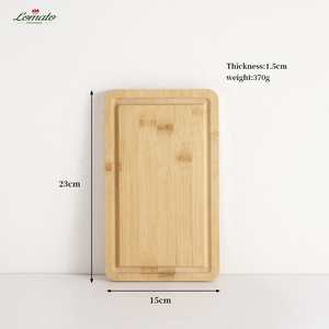 Juego de 3 tablas de cortar de bambú pequeñas y grandes carbonizadas orgánicas de primera calidad para cocina a granel con ranura para jugo grabado láser al por mayor - Product Image 6