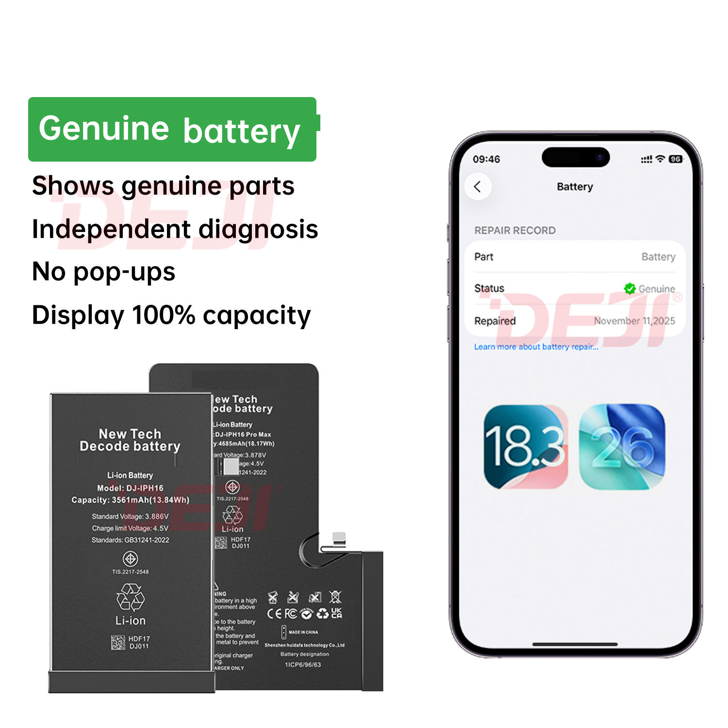 สำหรับแบตเตอรี่ iPhone ครบทุกรุ่น