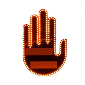 Bande lumineuse de doigt de <span class=keywords><strong>voiture</strong></span> Télécommande <span class=keywords><strong>Symbole</strong></span> de route Lumière de geste de doigt du milieu Auto Ambre Feu de freinage d'avertissement de doigt du milieu - Product Image 4